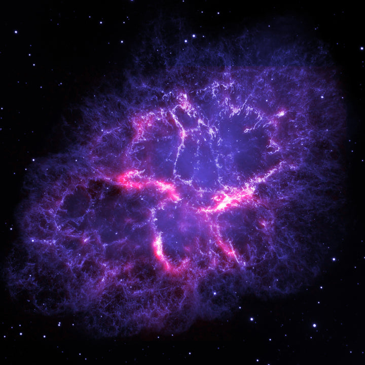 Hubble Space Telescope image of a stellar nursery nebula where clouds of gas and dust collapse to form new stars