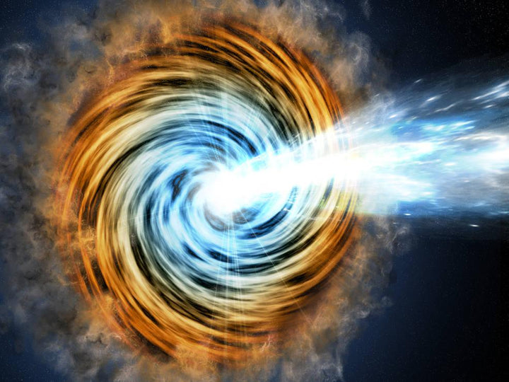 Simulation of three gravitationally bound stars in chaotic orbital paths illustrating the three-body problem in orbital mechanics