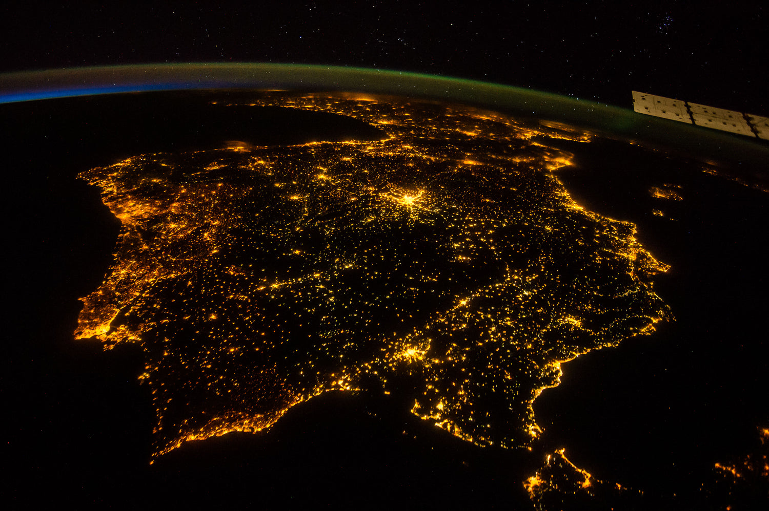 India from space at night — NASA