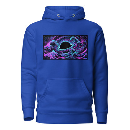 Hokusai Event Horizon pullover hoodie lifestyle view with front pocket visible