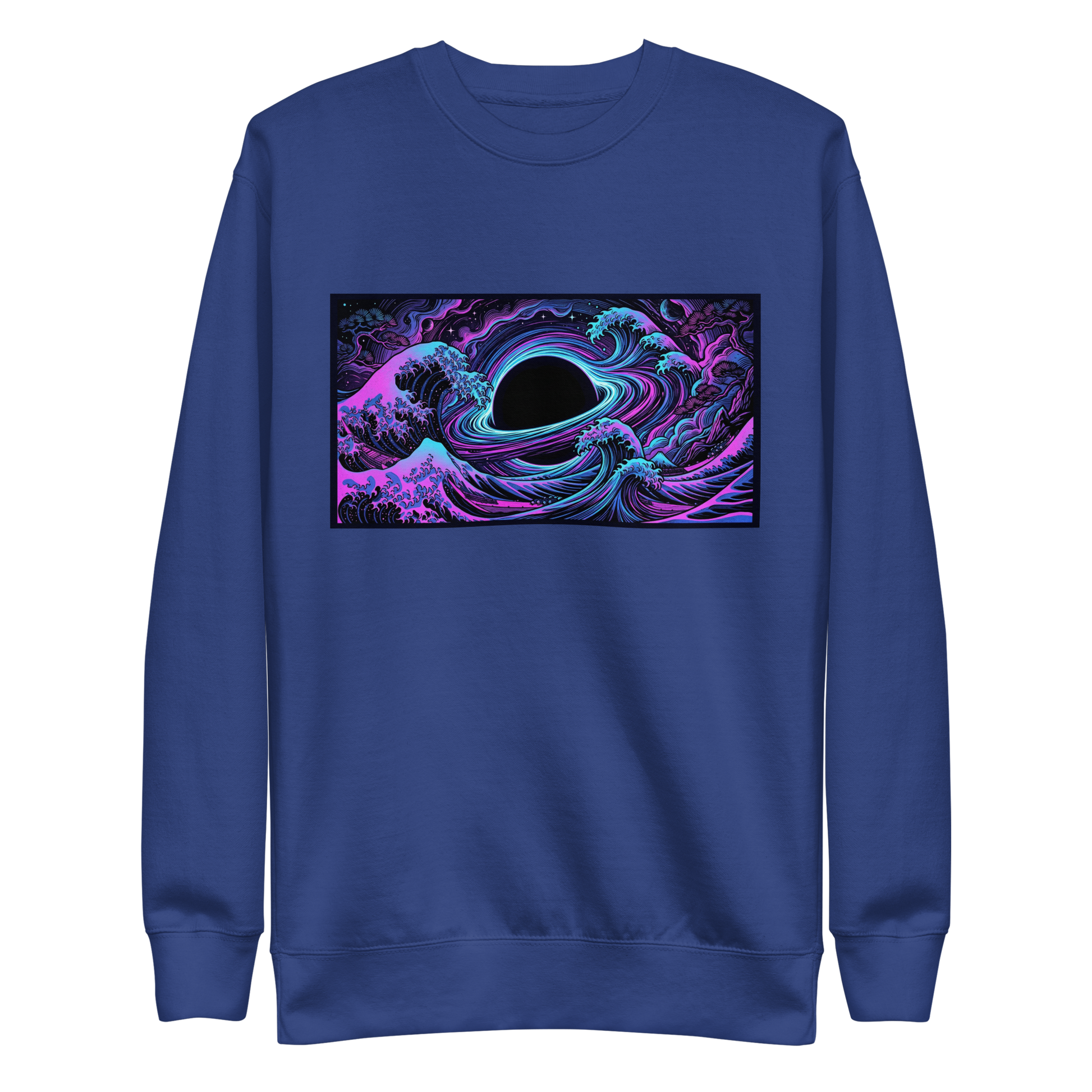 IMBRIUM premium sweatshirt lifestyle view showing ribbed crew neck