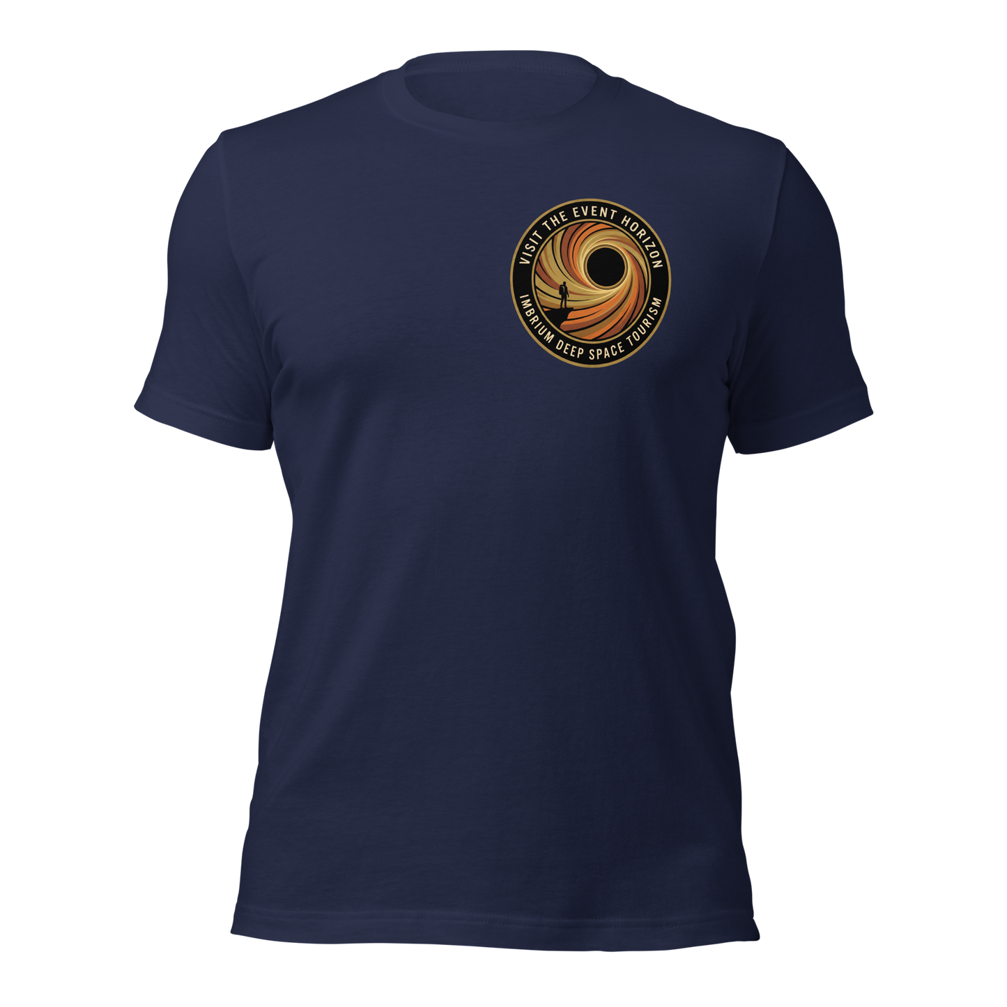 Visit Event Horizon t-shirt back view showing premium cotton fabric