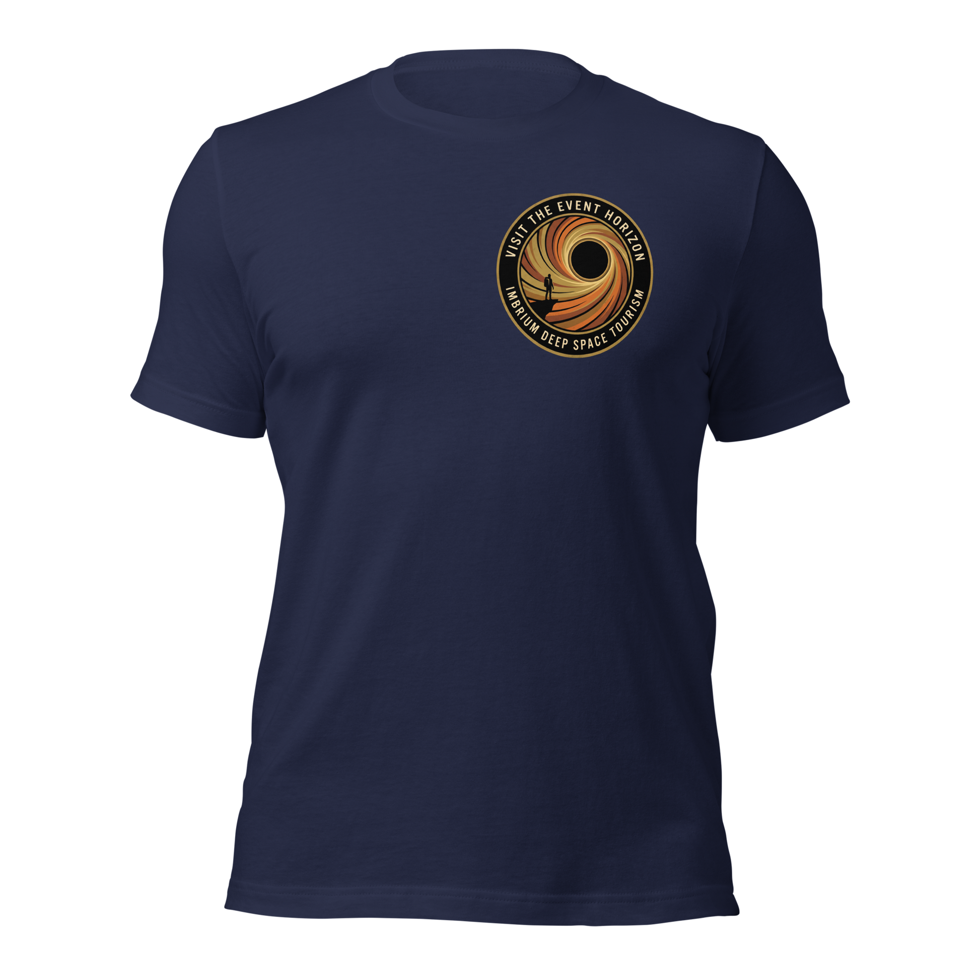Visit Event Horizon t-shirt back view showing premium cotton fabric