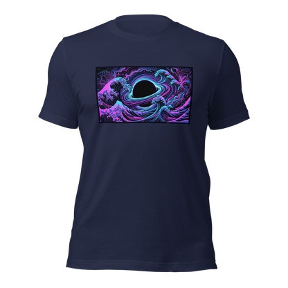 Hokusai Event Horizon t-shirt back view showing premium cotton fabric